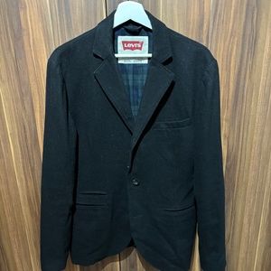 Classic Black Levi's Jacket - Wool Blend, Size Large